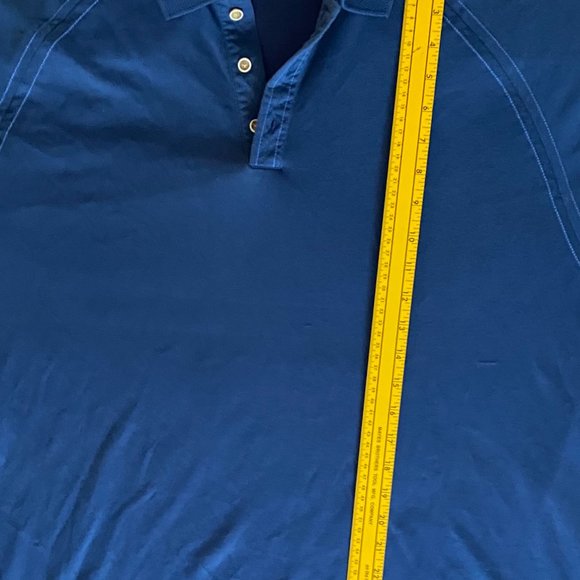 Tommy Bahama 18 Golf Blue Polo Shirt Mens Size X- Large Solid Blue - Picture 7 of 8